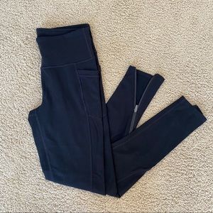 Athleta Leggings + Side Pockets & Zipper